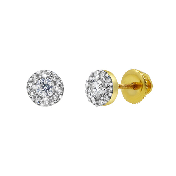 Flow Flare Diamond 0.26 ct. tw. 14K Yellow Gold Earrings