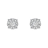 Regal Cluster Stud 14K White Gold Diamond Earrings 0.27 ct. tw.