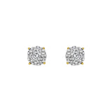 Groove Garden Diamond 0.25 ct. tw. 14K Yellow Gold Earrings