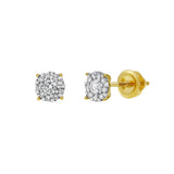 Groove Garden Diamond 0.25 ct. tw. 14K Yellow Gold Earrings