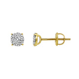 Groove Garden Diamond 0.25 ct. tw. 14K Yellow Gold Earrings