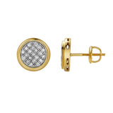 Isolde XL 10K Yellow Gold Cluster Diamond Unisex Earrings - 0.33 Cts