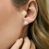 Nora Heart Diamond Earrings in 14K Yellow Gold