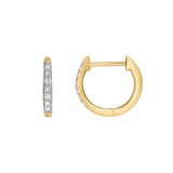 Elina 14K Yellow Gold Diamond Huggie Hoop Earrings – 0.12 CTW