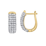 Ember Diamond Dome Huggie Hoop Earrings in 14K Yellow Gold