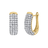 Ember Diamond Dome Huggie Hoop Earrings in 14K Yellow Gold