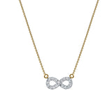 Aeries Infinity Diamond Necklace in 14K Yellow Gold