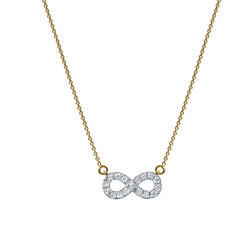 Aeries Infinity Diamond Necklace in 14K Yellow Gold