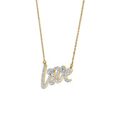 Lyana Graffiti Love Diamond Necklace in 14K Yellow Gold