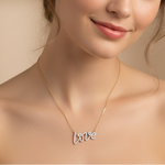 female model image soft studio light, romantic. Make necklace look smaller than it is necklace Height: 11.4mm
necklace Width: 23.2mm
