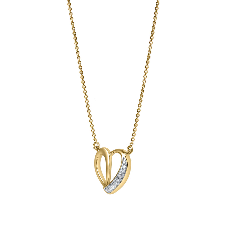 Mirella Love Diamond Necklace in 14K Yellow Gold