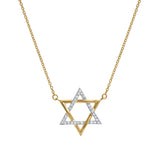 Neriah 14K Yellow Gold Star of David Diamond Pendant – 0.08 CTW