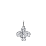 Alina Baguette & Round-Cut Diamond Clover Pendant in 14K White Gold – 0.5 CTW