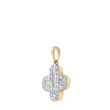 Alina Baguette & Round-Cut Diamond Clover Pendant with 14K Yellow Gold Chain – 0.7 CTW