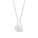 Aether Scattered Diamond Studded Heart Disc Pendant in 14K White Gold
