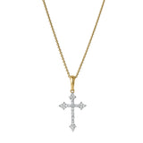 Lumina Cross Diamond Pendant in 14K Yellow Gold