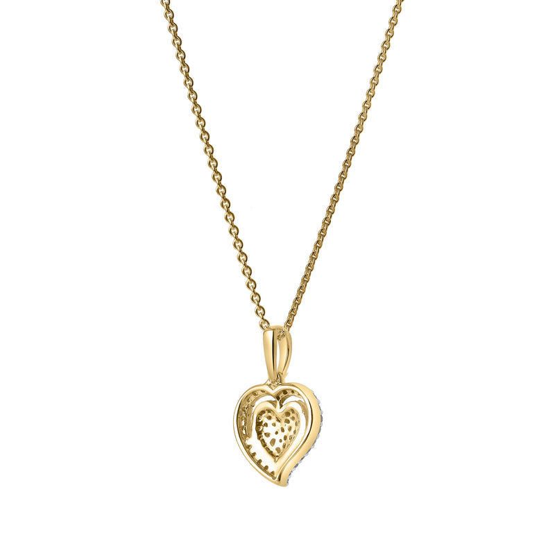 Maeve Diamond Pave Heart Pendant in 14K Yellow Gold