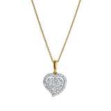 Maeve Diamond Pave Heart Pendant in 14K Yellow Gold