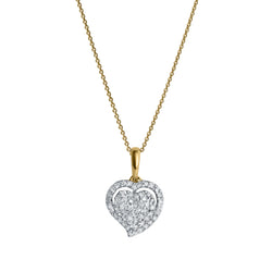 Maeve Diamond Pave Heart Pendant in 14K Yellow Gold