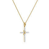 Trinita 14K Yellow Gold Diamond Cross Pendant – 0.18 CTW