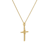 Trinita 14K Yellow Gold Diamond Cross Pendant – 0.18 CTW