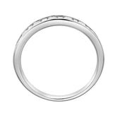 Cosmos 14K White Gold  Round Diamond Studded Band Ring - 0.52cts