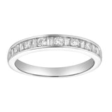 Cosmos 14K White Gold  Round Diamond Studded Band Ring - 0.52cts