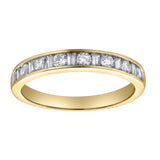Cosmos 14K Yellow Gold Round Diamond Studded Band Ring - 0.52cts