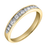 Cosmos 14K Yellow Gold Round Diamond Studded Band Ring - 0.52cts