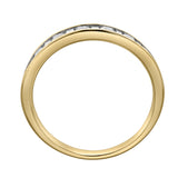 Cosmos 14K Yellow Gold Round Diamond Studded Band Ring - 0.52cts