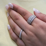 Terra 14K White Gold Round Diamond Studded Wedding Band -  2.15cts