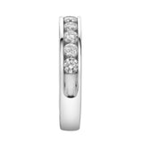 Helix 14K White Gold  Round Diamond Studded Band Ring - 1.04cts