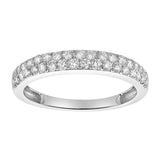 Serafina 14K White Gold Round Diamond Studded Eternity Band Ring - 0.48cts
