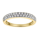 Serafina 14K Yellow Gold Round Diamond Studded Eternity Band Ring - 0.48cts