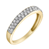 Serafina 14K Yellow Gold Round Diamond Studded Eternity Band Ring - 0.48cts