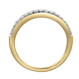 Serafina 14K Yellow Gold Round Diamond Studded Eternity Band Ring - 0.48cts