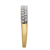 Serafina 14K Yellow Gold Round Diamond Studded Eternity Band Ring - 0.48cts