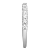 Aimee 14K White Gold Round Diamond Studded Half Eternity Band Ring - 0.75 ct