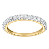 Francesca 14K Yellow Gold Round Diamond Studded Half Eternity Band Ring - 0.5 ct
