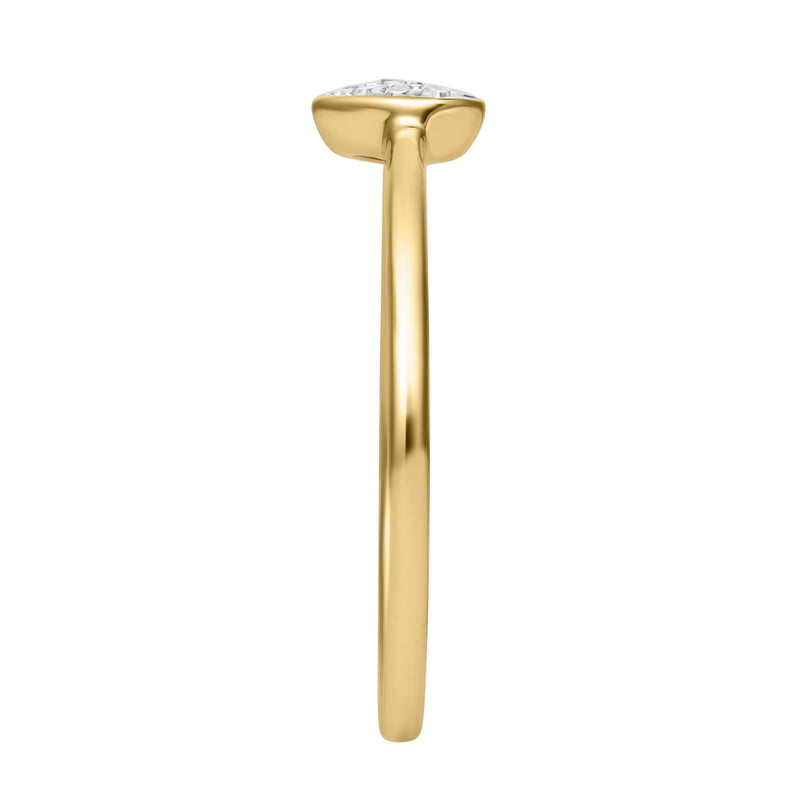 Thea Diamond Pave Heart Ring in 14K Yellow Gold - 0.09 ct