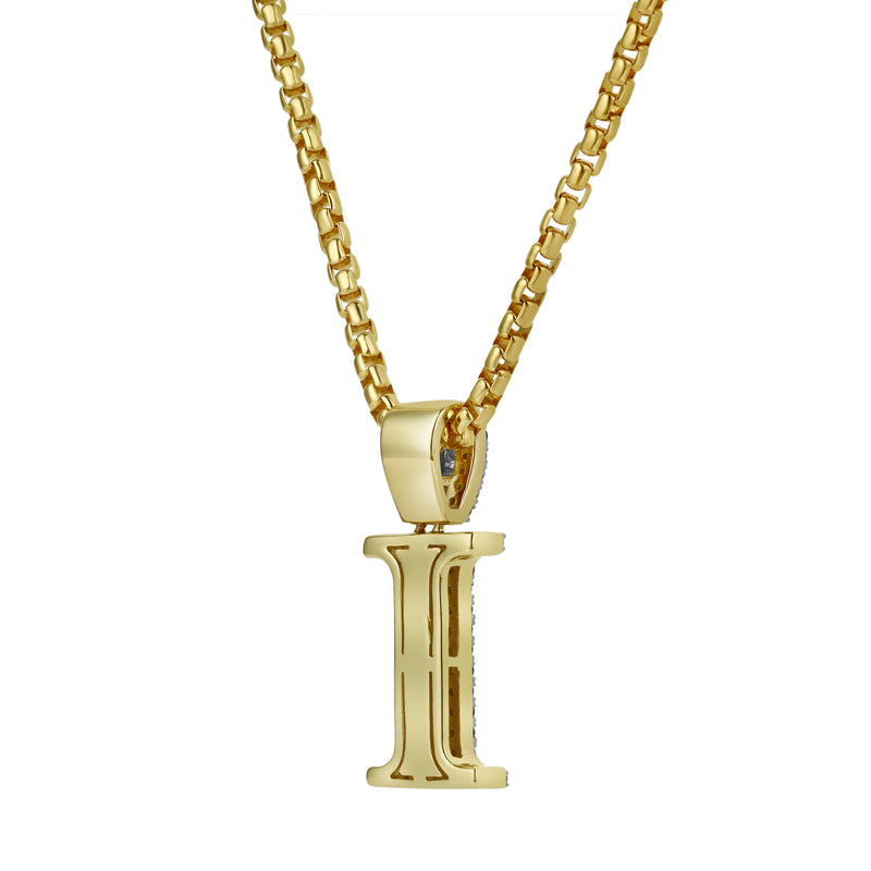 I Initial Diamond Pendant 10K Yellow Gold - 0.60 Carats