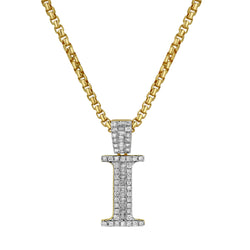 I Initial Diamond Pendant 10K Yellow Gold - 0.60 Carats