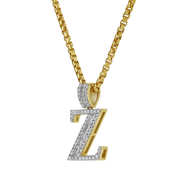 Z Initial Diamond Pendant 10K Yellow Gold - 0.72 Carats