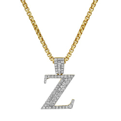 Z Initial Diamond Pendant 10K Yellow Gold - 0.72 Carats