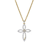 Heaven’s Whisper 10K Yellow Gold  Diamond Cross Pendant – 0.25 Ct