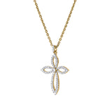 Heaven’s Whisper 10K Yellow Gold  Diamond Cross Pendant – 0.25 Ct