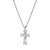 Tranquila 10K White Gold Diamond Cross Pendant – 0.05 Ct