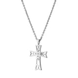 Tranquila 10K White Gold Diamond Cross Pendant – 0.05 Ct
