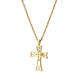 Tranquila 10K Yellow Gold Diamond Cross Pendant – 0.05 Ct