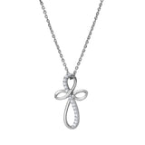 Ardent 10K White Gold Diamond Cross Pendant – 0.1 Ct